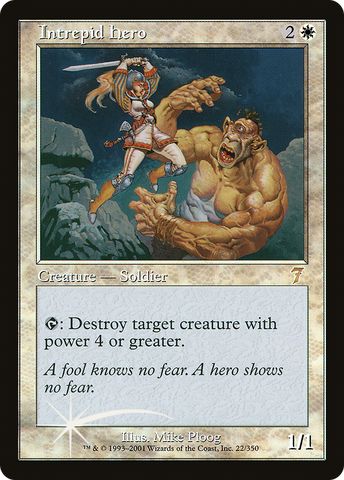 Intrepid Hero (7ED-22★) - Seventh Edition Foil