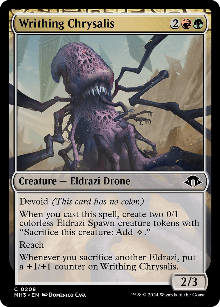 Writhing Chrysalis (MH3-208)  - Modern Horizons 3: (devoid)
