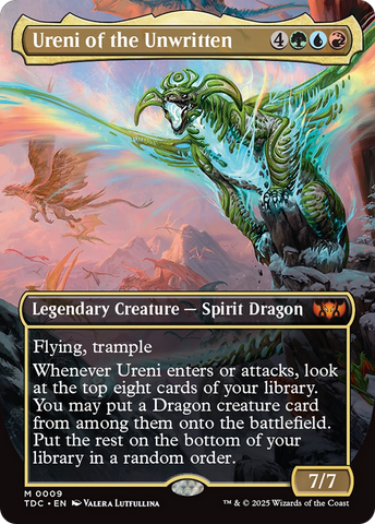 Ureni of the Unwritten (Borderless) (TDC-009) - Commander: Tarkir: Dragonstorm (Borderless)