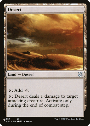 Desert (LIST-AFC-233) - The List