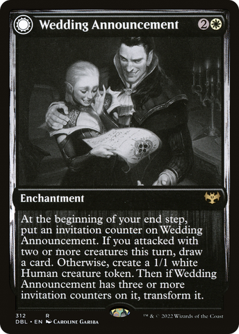Wedding Announcement (DBL-312)  Foil - Innistrad: Double Feature: (Double Faced Transform)