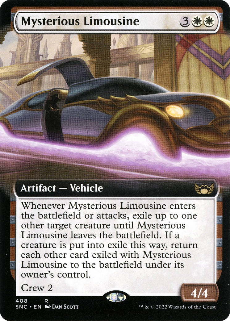 Mysterious Limousine (Extended Art) (SNC-408) - Streets of New Capenna: (Extended Art) Foil