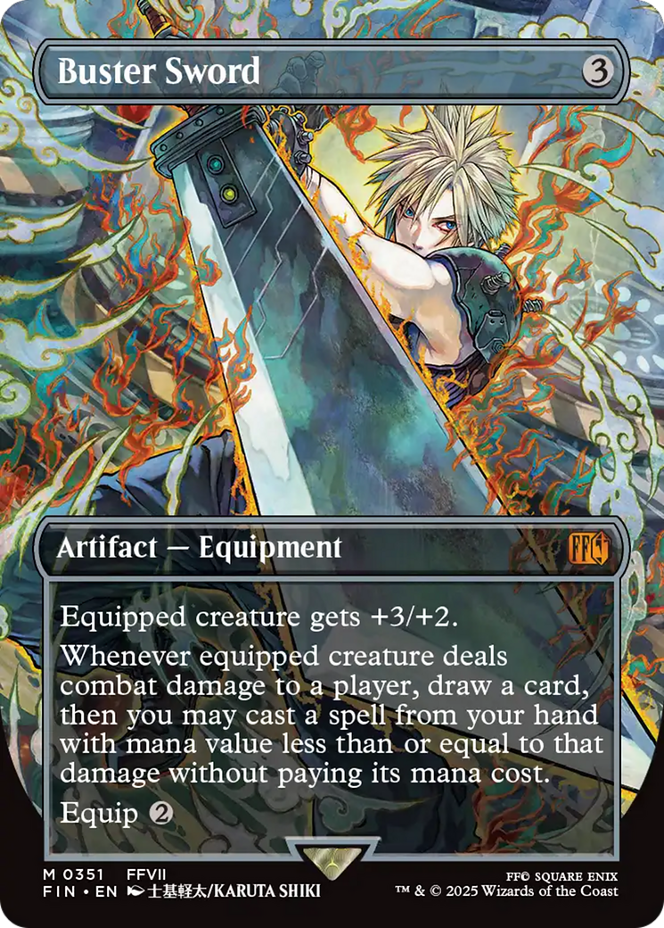Buster Sword (Borderless) (FIN-351)  Foil - FINAL FANTASY