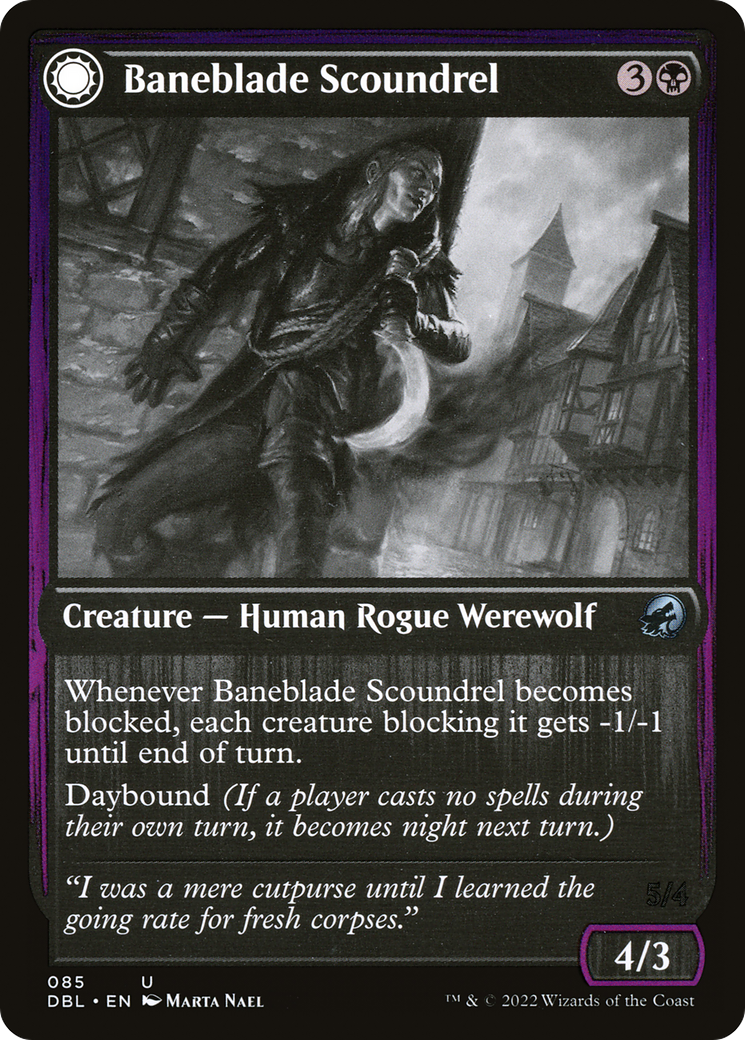 Baneblade Scoundrel (DBL-085)  Foil - Innistrad: Double Feature: (Double Faced Transform)