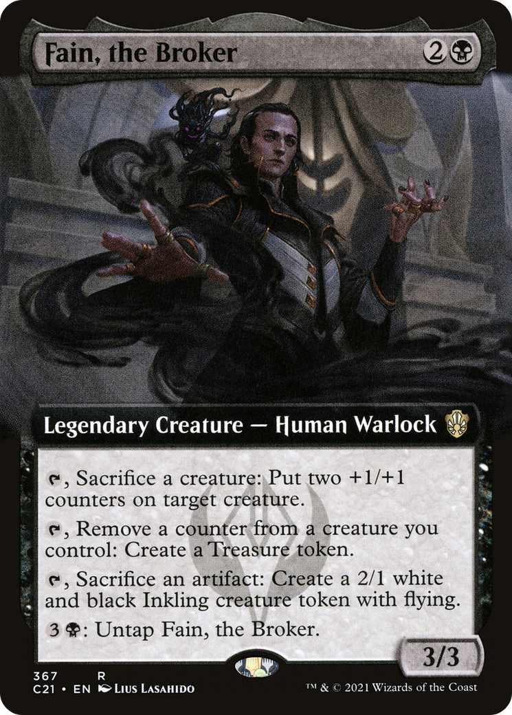Fain, the Broker (Extended Art) (C21-367)  - Commander 2021: (Extended Art)