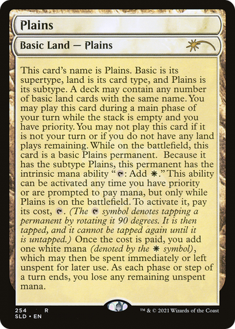 Plains (254) (Full-Text Lands) (SLD-254)  - Secret Lair Drop