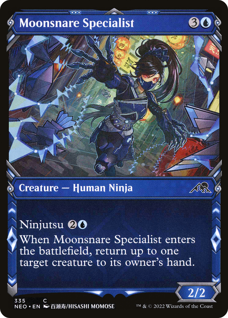 Moonsnare Specialist (Showcase) (NEO-335)  - Kamigawa: Neon Dynasty: (Showcase)