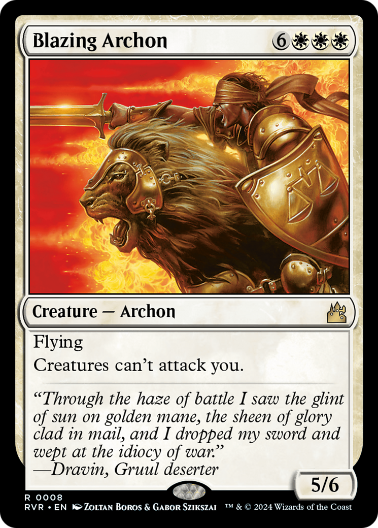 Blazing Archon (RVR-008)  - Ravnica Remastered