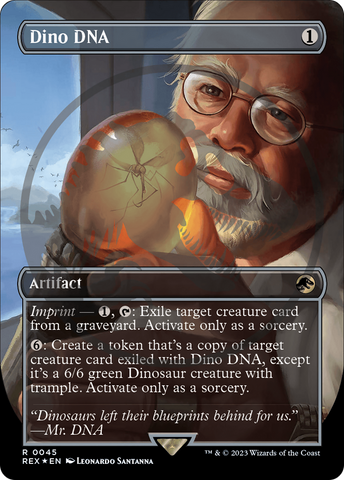 Dino DNA (Borderless) (Emblem) (REX-045)  Foil - Jurassic World Collection