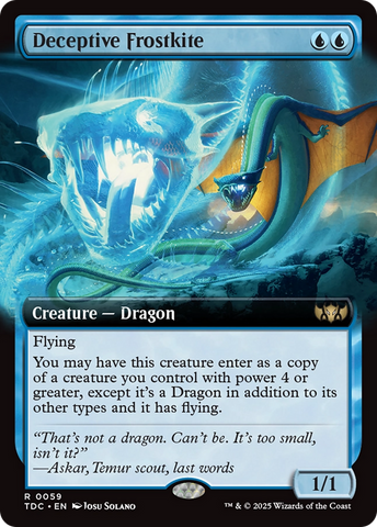 Deceptive Frostkite (Extended Art) (TDC-059)  - Commander: Tarkir: Dragonstorm: (Extended Art)