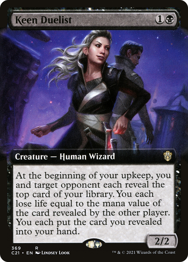Keen Duelist (Extended Art) (C21-369)  - Commander 2021: (Extended Art)