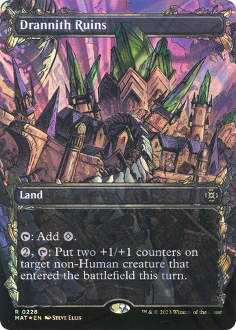 Drannith Ruins (Halo Foil) (MAT-228)  Foil - March of the Machine: The Aftermath: (Showcase) (Borderless)