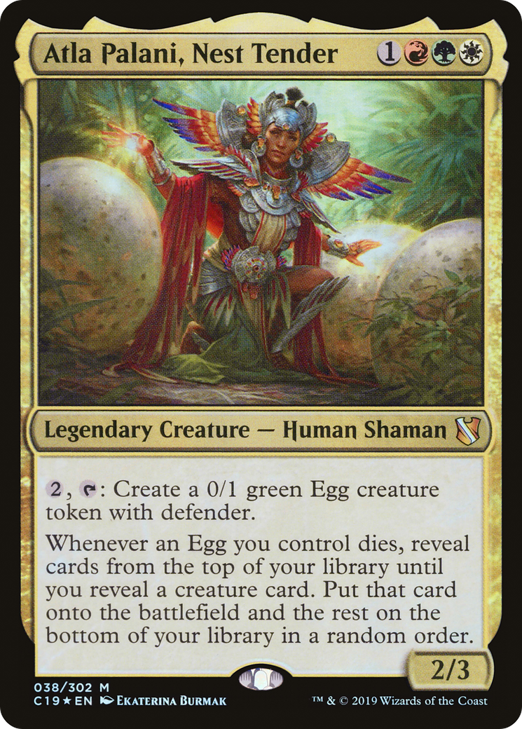 Atla Palani, Nest Tender (C19-038)  Foil - Commander 2019