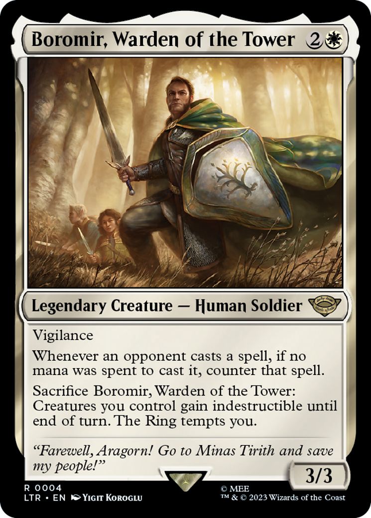 Boromir, Warden of the Tower (LTR-004)  Foil - The Lord of the Rings: Tales of Middle-earth