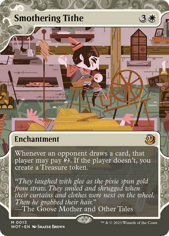 Smothering Tithe (WOT-013)  Foil - Wilds of Eldraine: Enchanting Tales: (Showcase) (Borderless)