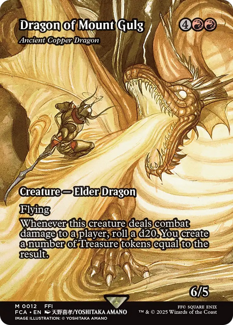 Dragon of Mount Gulg - Ancient Copper Dragon (Showcase) (FCA-012)  Foil - FINAL FANTASY: Through the Ages / Dragon of Mount Gulg (Borderless)