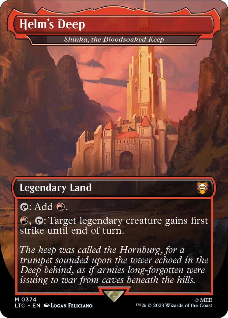 Helm's Deep - Shinka, the Bloodsoaked Keep (LTC-374)  Foil - Tales of Middle-earth Commander / Helm's Deep (Borderless)