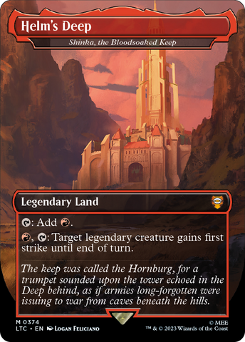 Helm's Deep - Shinka, the Bloodsoaked Keep (LTC-374)  Foil - Tales of Middle-earth Commander / Helm's Deep (Borderless)