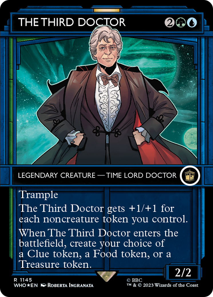 The Third Doctor (Showcase) (Surge Foil) (WHO-1145)  Foil - Doctor Who: (Showcase) (Borderless)