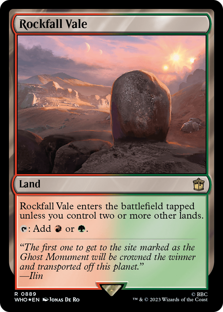 Rockfall Vale (Surge Foil) (WHO-889)  Foil - Doctor Who