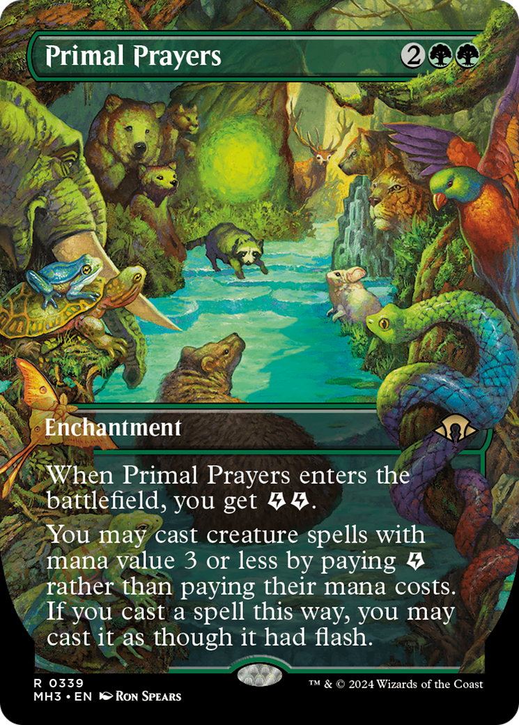 Primal Prayers (Borderless) (MH3-339)  Foil - Modern Horizons 3