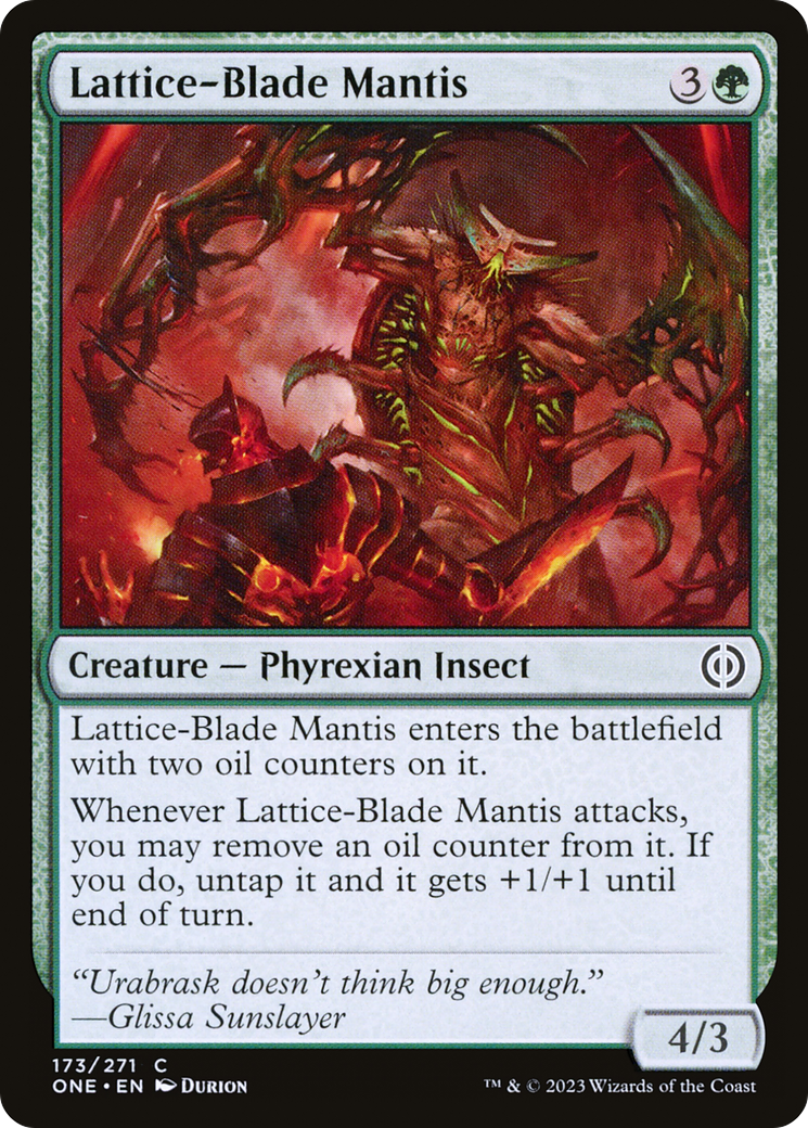 Lattice-Blade Mantis (ONE-173)  - Phyrexia: All Will Be One