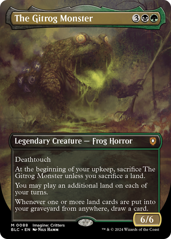 The Gitrog Monster (Borderless) (BLC-088)  Foil - Bloomburrow Commander