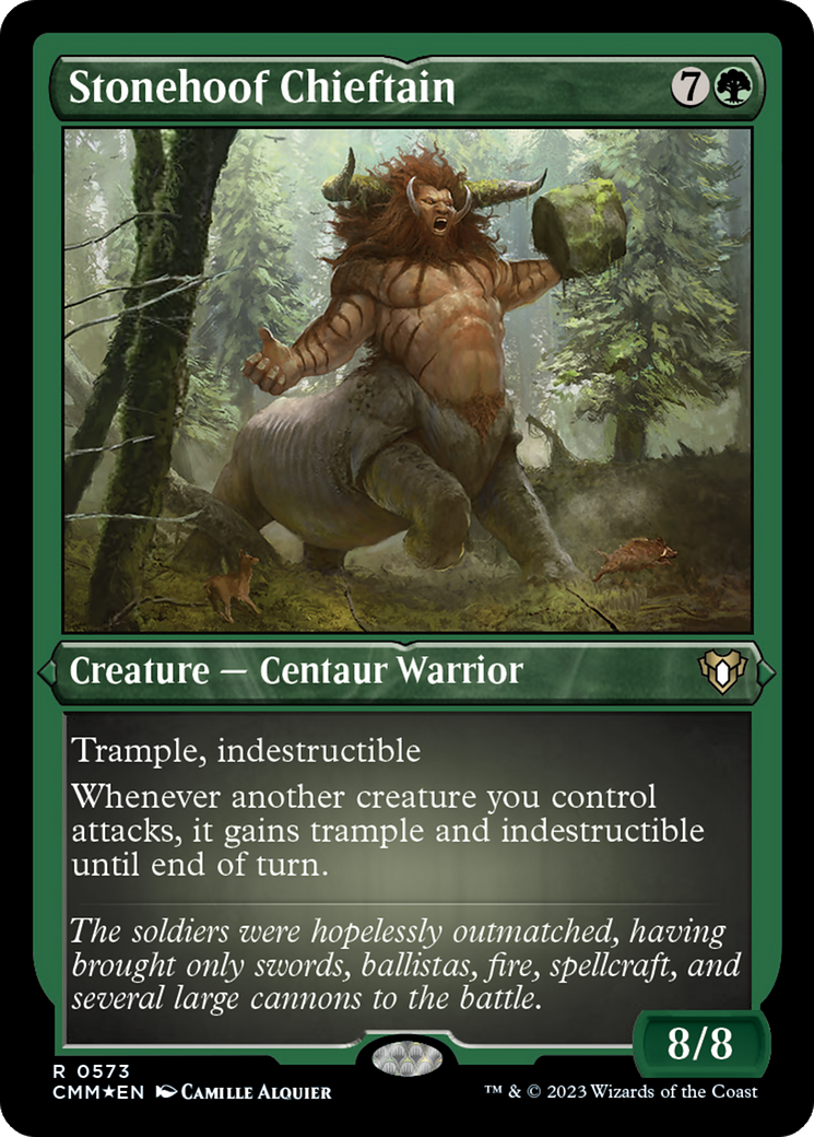 Stonehoof Chieftain (CMM-573)  Etched Foil - Commander Masters