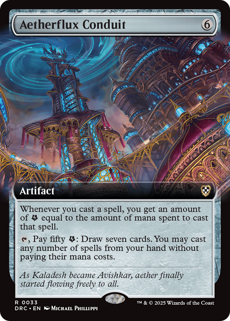 Aetherflux Conduit (Extended Art) (DRC-033)  - Commander: Aetherdrift: (Extended Art)