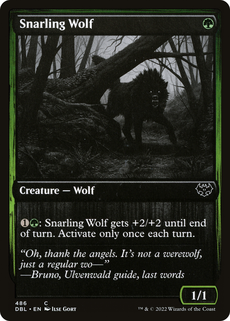 Snarling Wolf (486) (DBL-486)  - Innistrad: Double Feature