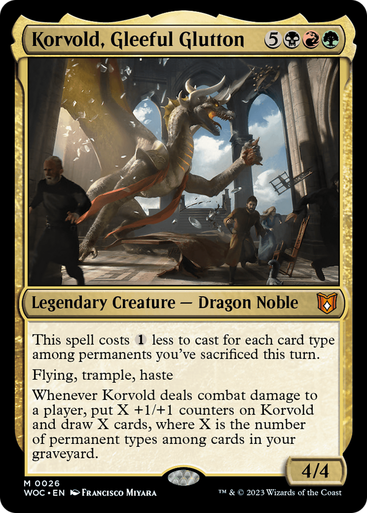 Korvold, Gleeful Glutton (WOC-026)  - Wilds of Eldraine Commander