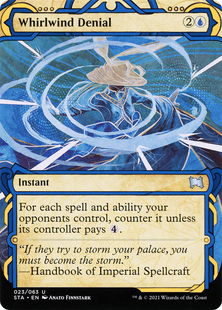 Whirlwind Denial (STA-023)  Foil - Strixhaven Mystical Archive: (Showcase) (Borderless)