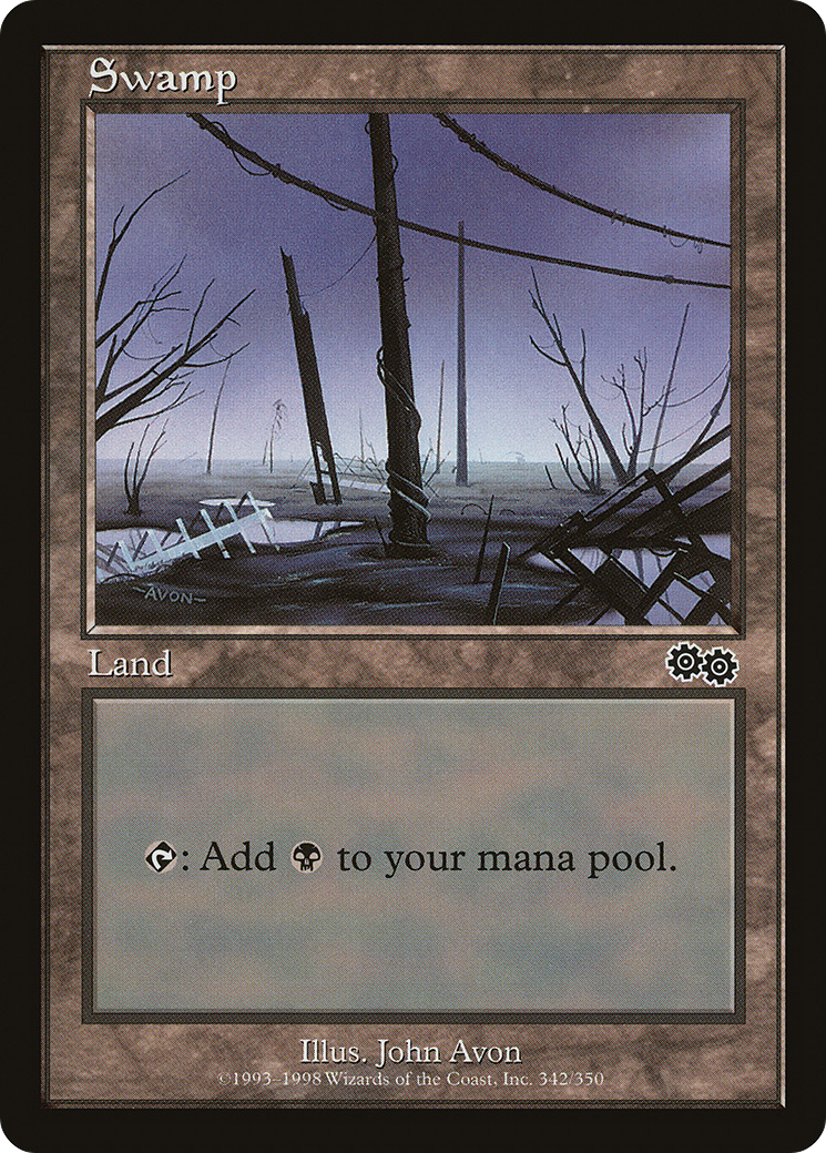 Swamp (342) (USG-342)  - Urza's Saga