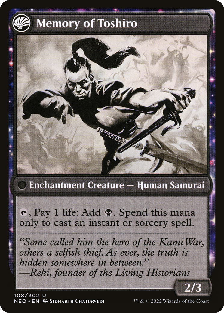 Life of Toshiro Umezawa (NEO-108)  Foil - Kamigawa: Neon Dynasty: (fandfc, enchantment)
