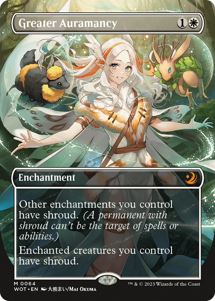 Greater Auramancy (Anime Borderless) (WOT-064)  - Wilds of Eldraine: Enchanting Tales