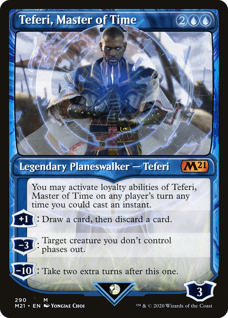 Teferi, Master of Time (Showcase) (290) (M21-290)  - Core Set 2021: (Showcase)