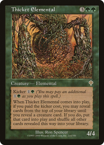 Thicket Elemental (INV-214) - Invasion Foil