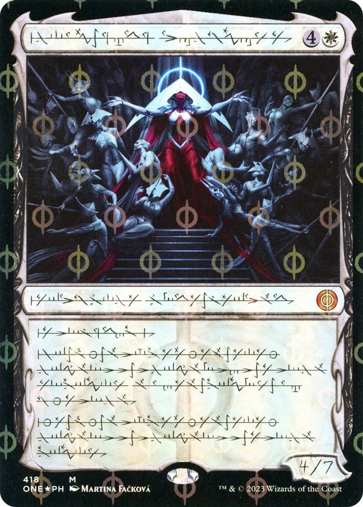 Elesh Norn, Mother of Machines (Phyrexian) (Step-and-Compleat Foil) (ONE-418)  Foil - Phyrexia: All Will Be One: (Showcase)