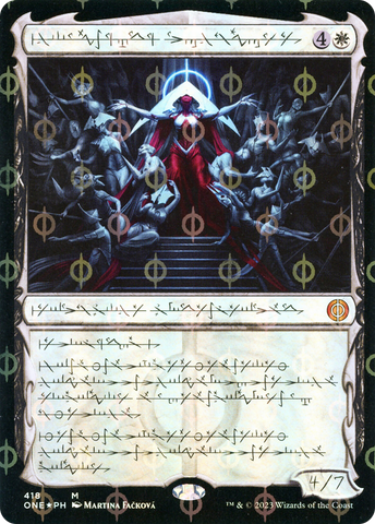 Elesh Norn, Mother of Machines (Phyrexian) (Step-and-Compleat Foil) (ONE-418)  Foil - Phyrexia: All Will Be One: (Showcase)