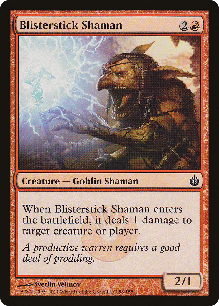Blisterstick Shaman (MBS-058)  Foil - Mirrodin Besieged