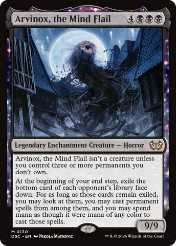 Arvinox, the Mind Flail (DSC-130) - Duskmourn: House of Horror Commander: (enchantment)