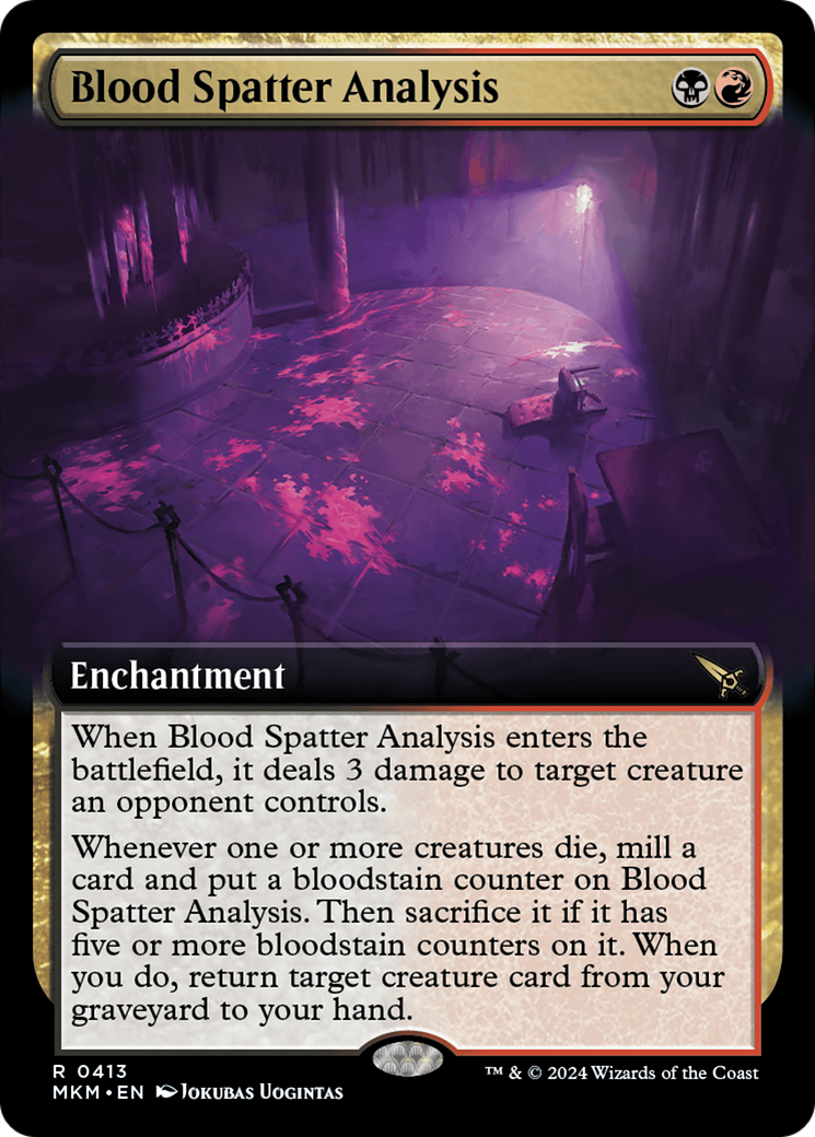 Blood Spatter Analysis (Extended Art) (MKM-413)  Foil - Murders at Karlov Manor: (Extended Art)