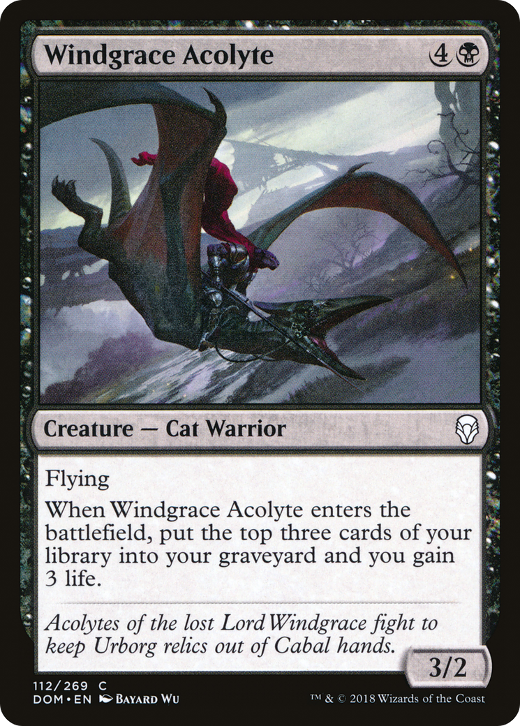 Windgrace Acolyte (DOM-112)  Foil - Dominaria