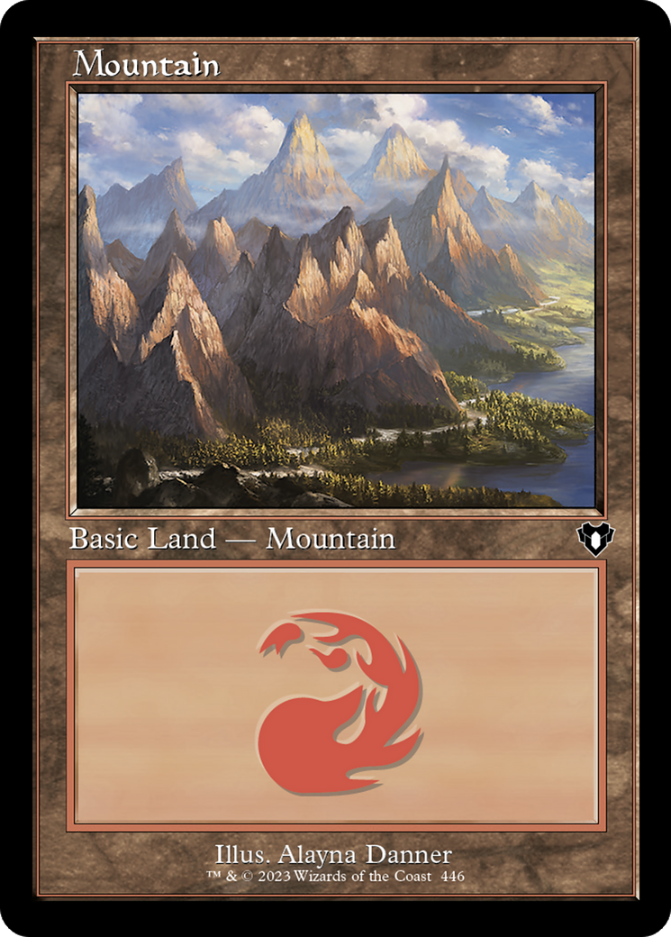 Mountain (446) (Retro Frame) (CMM-446)  - Commander Masters