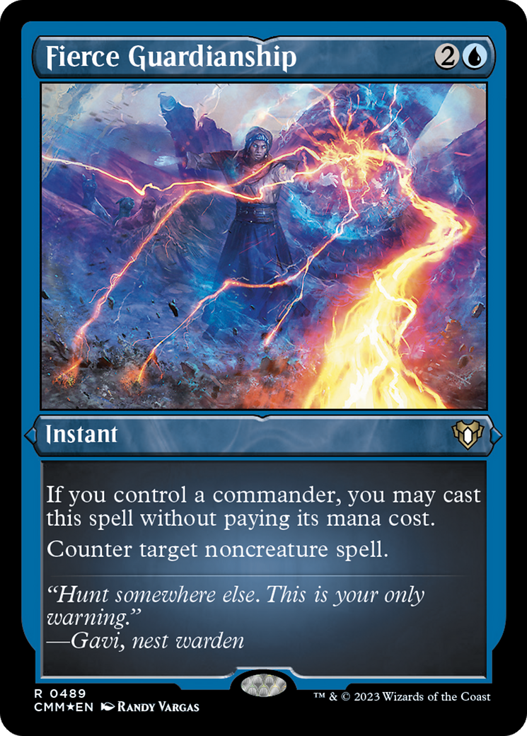 Fierce Guardianship (CMM-489)  Etched Foil - Commander Masters