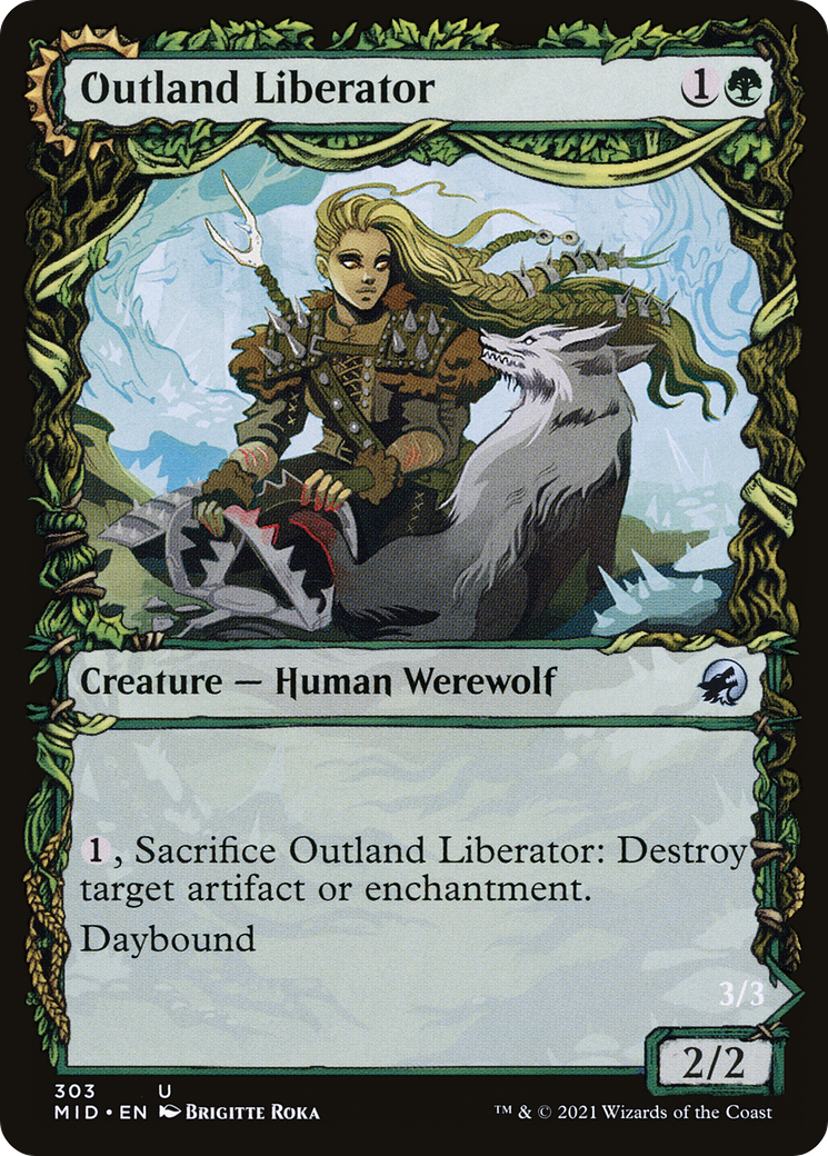 Outland Liberator (Showcase) (MID-303)  - Innistrad: Midnight Hunt: (Showcase, Double Faced Transform)