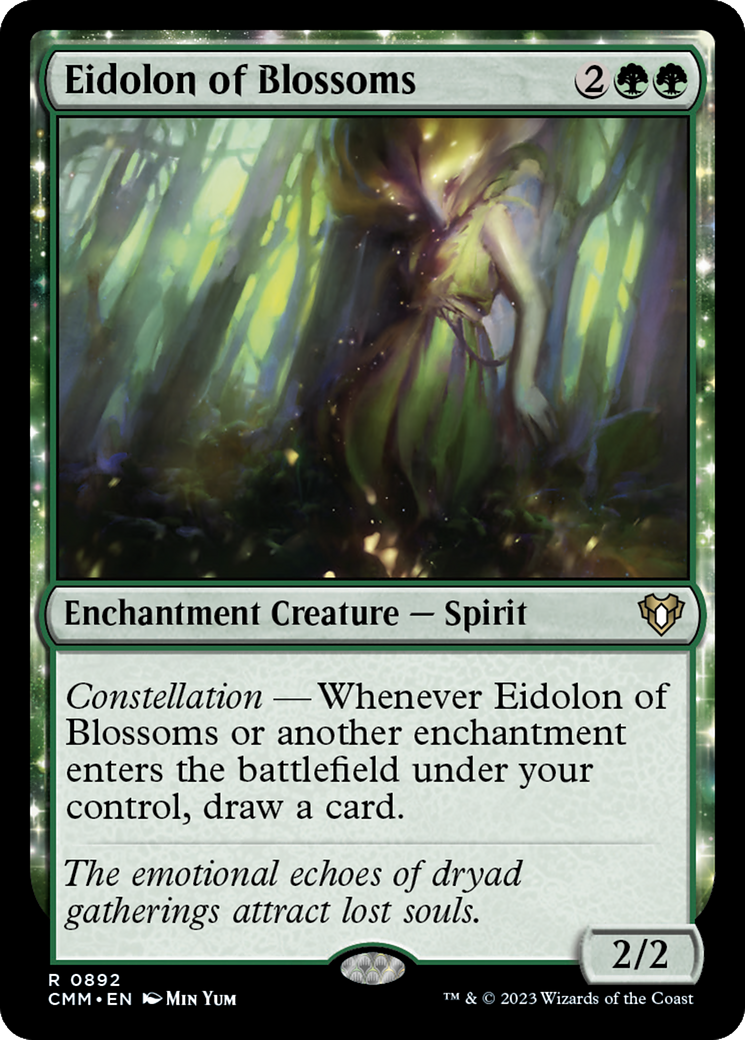 Eidolon of Blossoms (CMM-892)  - Commander Masters: (enchantment)