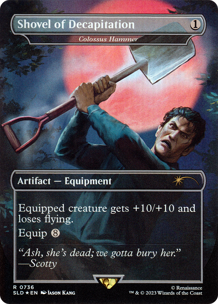 Shovel of Decapitation - Colossus Hammer (SLD-736)  - Secret Lair Drop / Shovel of Decapitation (Borderless)