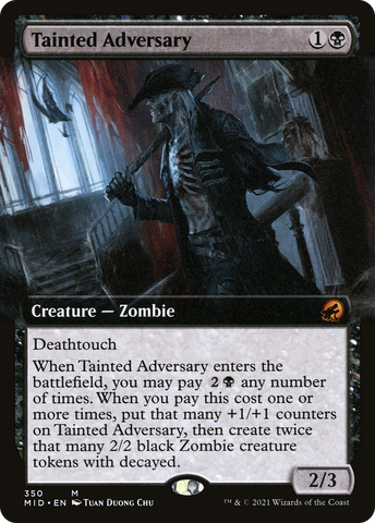 Tainted Adversary (Extended Art) (MID-350)  Foil - Innistrad: Midnight Hunt: (Extended Art)