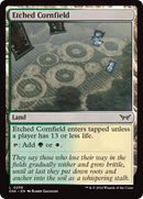 Etched Cornfield (DSK-258)  Foil - Duskmourn: House of Horror